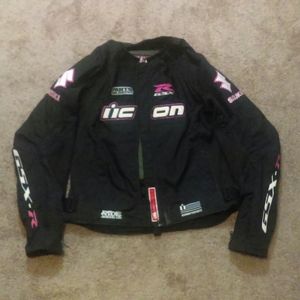 Icon Merc Black/Pink GSXR Jacket